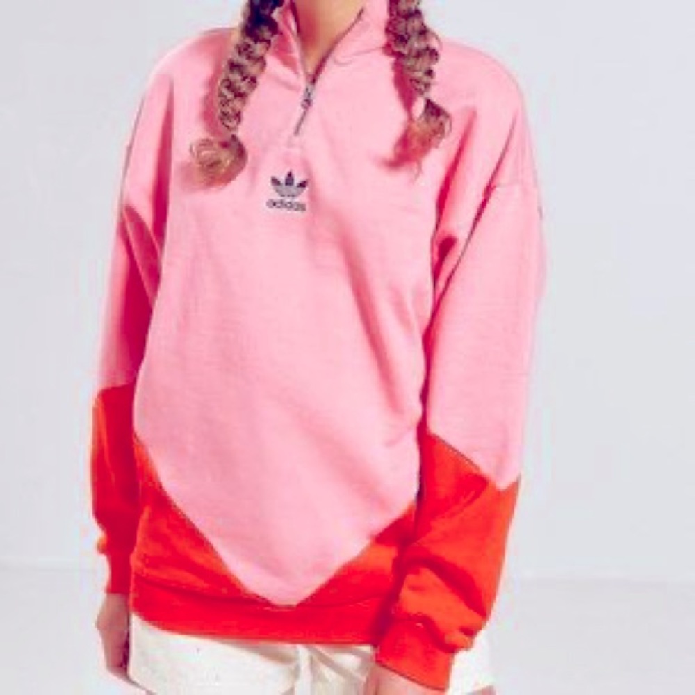 Adidas originals Colorado color block pink and orange sweatshirt